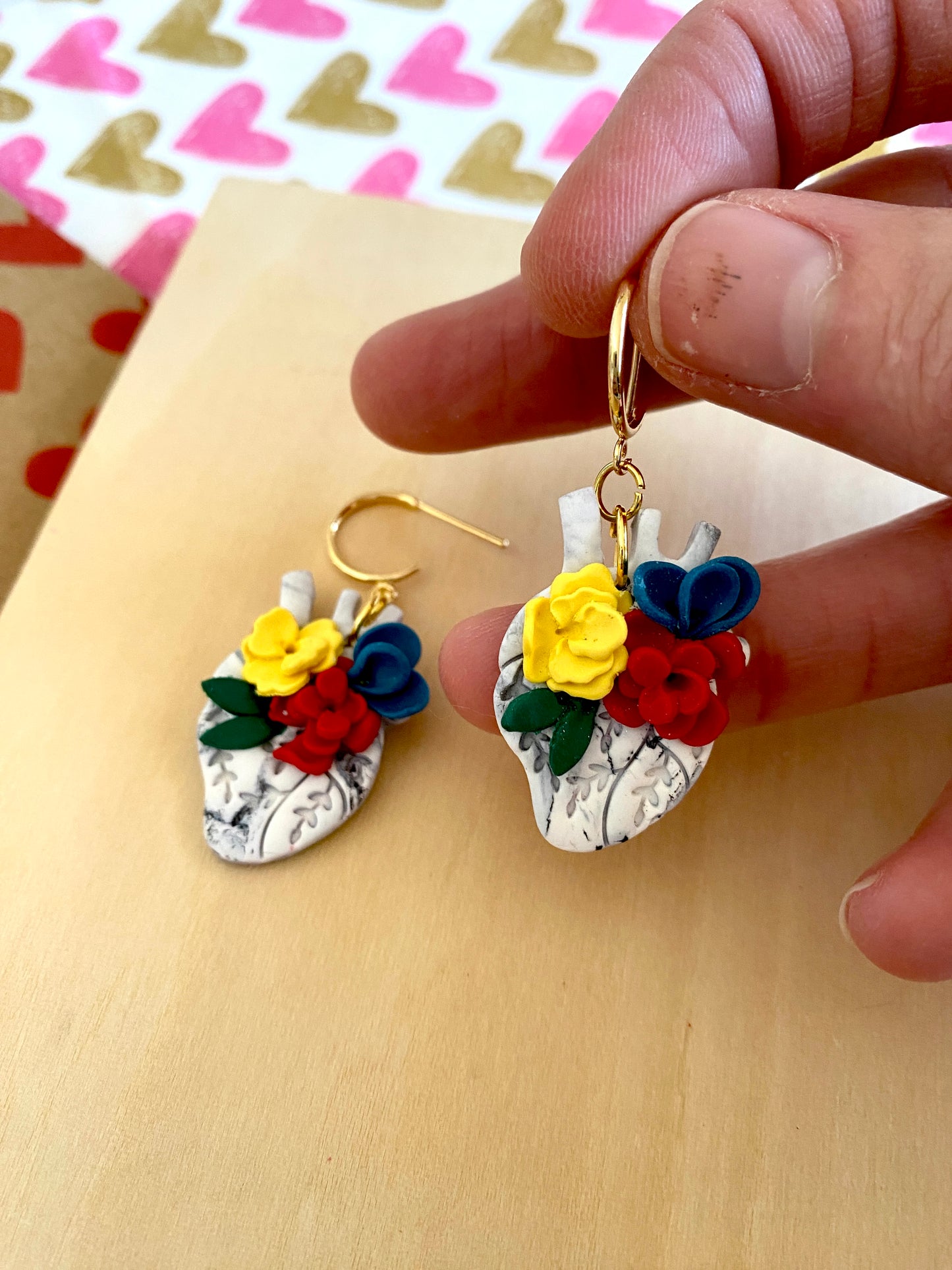 Floral anatomical hearts