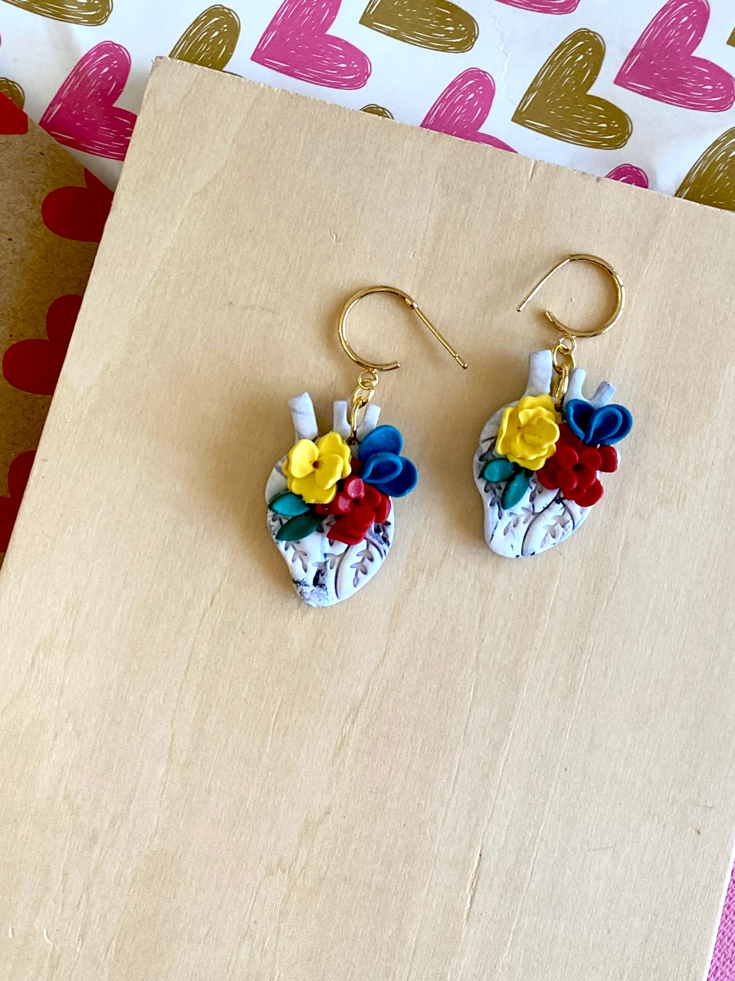 Floral anatomical hearts