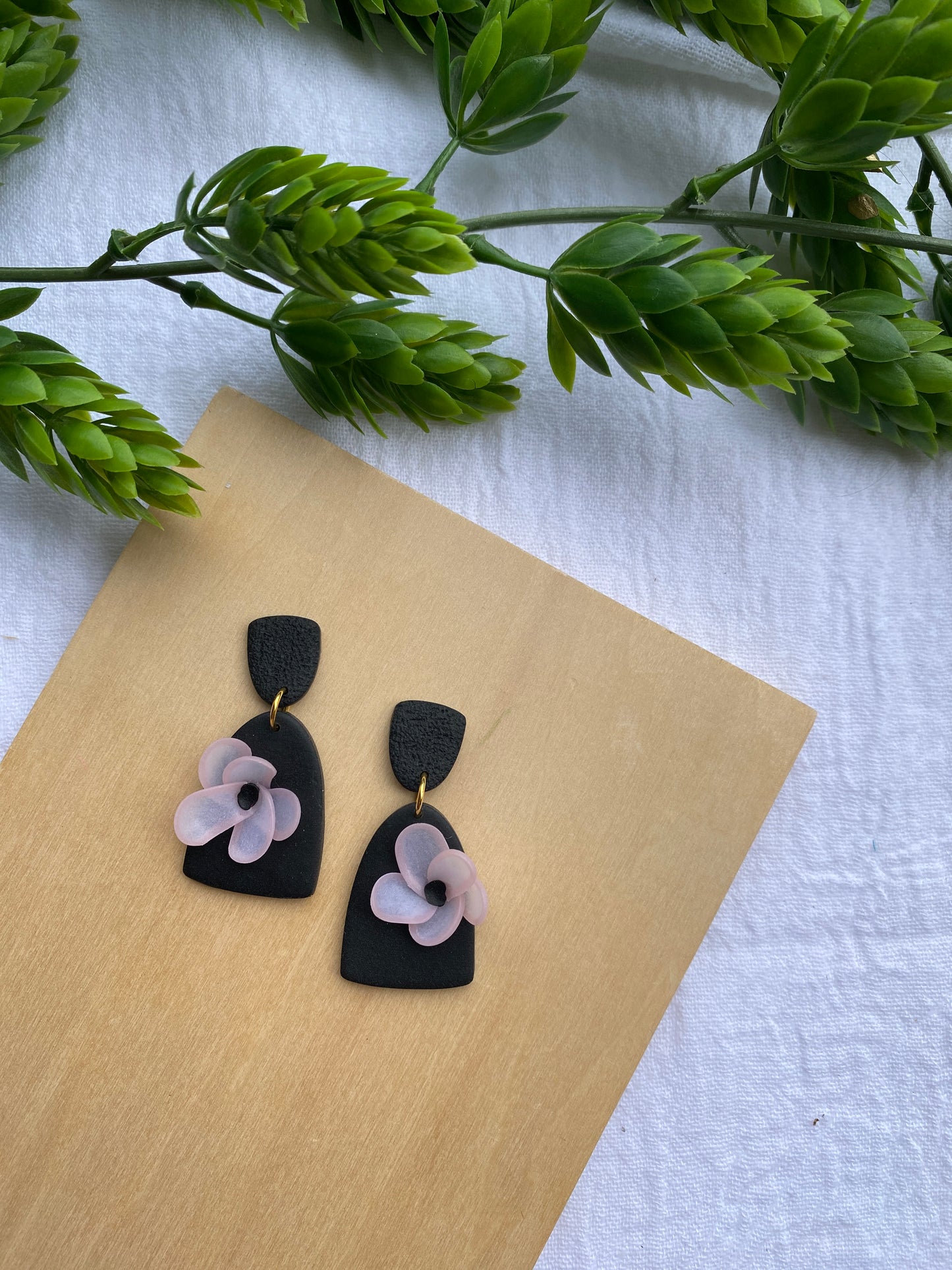 Translucent flowers on base