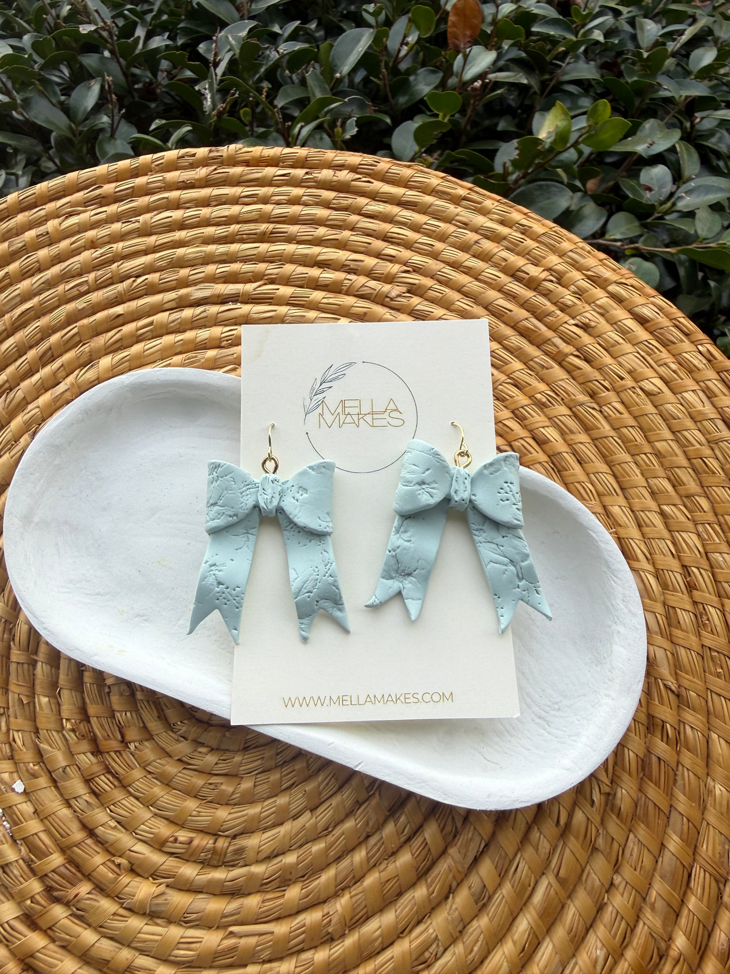 Seafoam blue bows