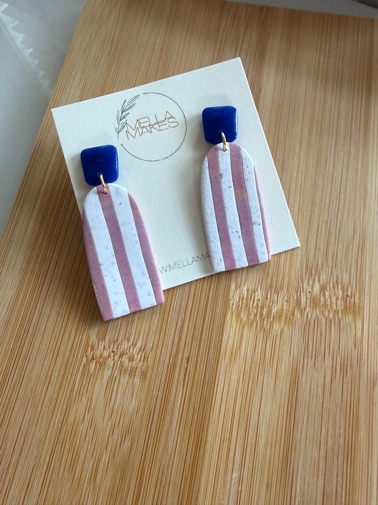 Pink, white and blue!