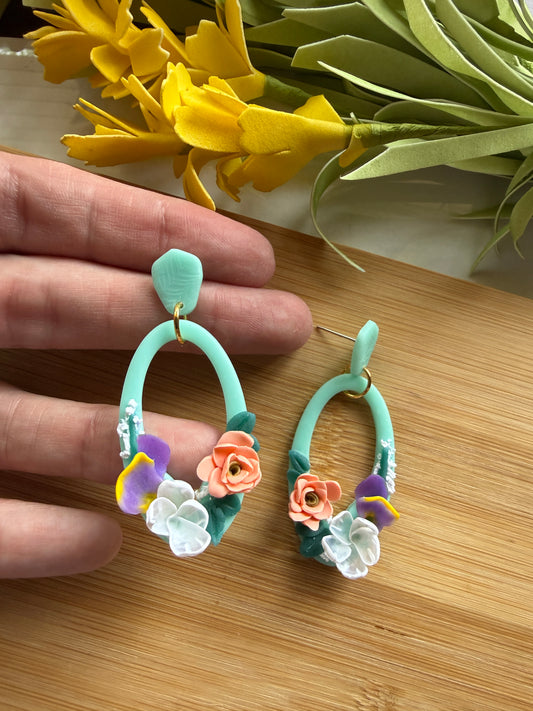 Mint mixed florals