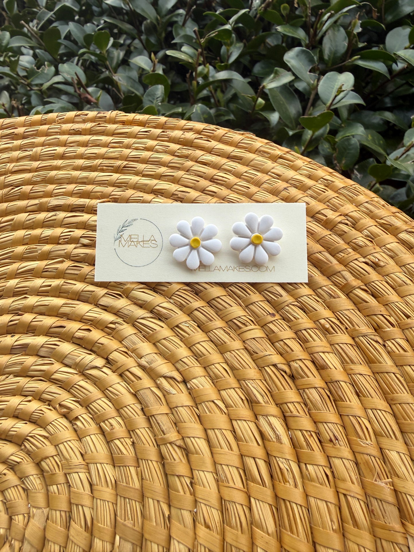 White flower studs