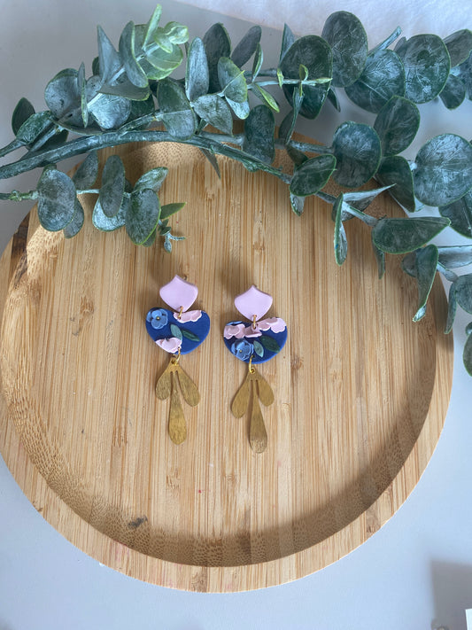 Blue and sage floral
